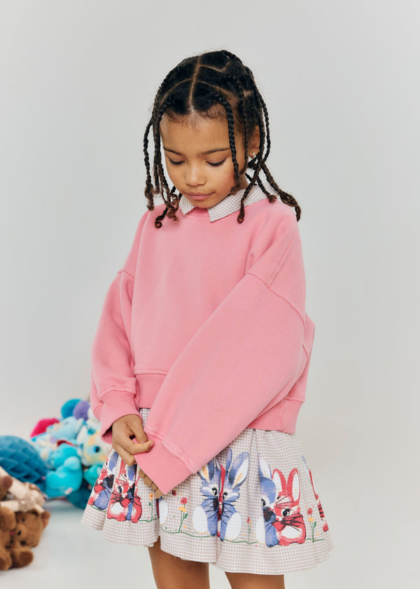 WHIZZ GIRLS SKIRT WITH ELASTIC WAISTBAND - BUNNY BEIGE