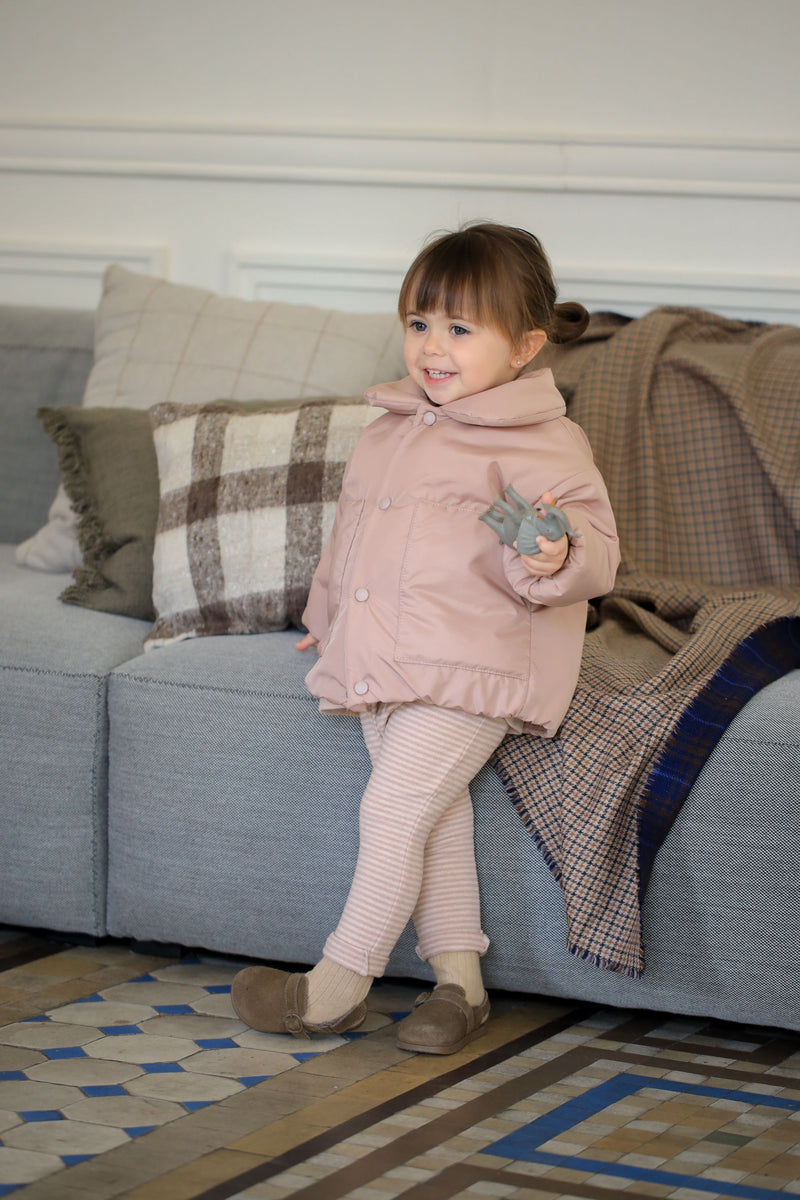 PIA STRIPED JERSEY leggings - nude Light pink)