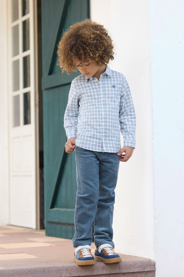 PETIT ROBOT CHEMISE5BIS - Bleu grisé (CB12053)