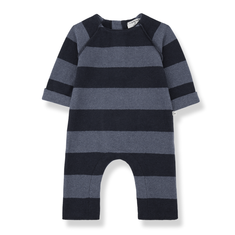WOLFGANG SOFT WIDE STRIPE FLEECE jumpsuit - denim