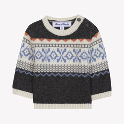BABY PETIT ROBOT PULL 5 - Gris chiné foncé (cb18061)