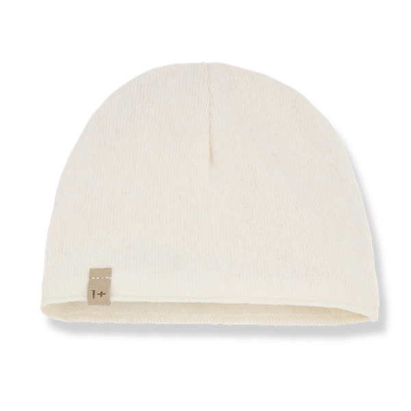 ELISE SOFT PLAIN FLEECE beanie - ecru