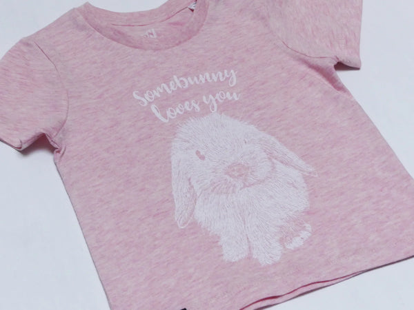 BUNNY Baby T-shirt - Pink/Cream