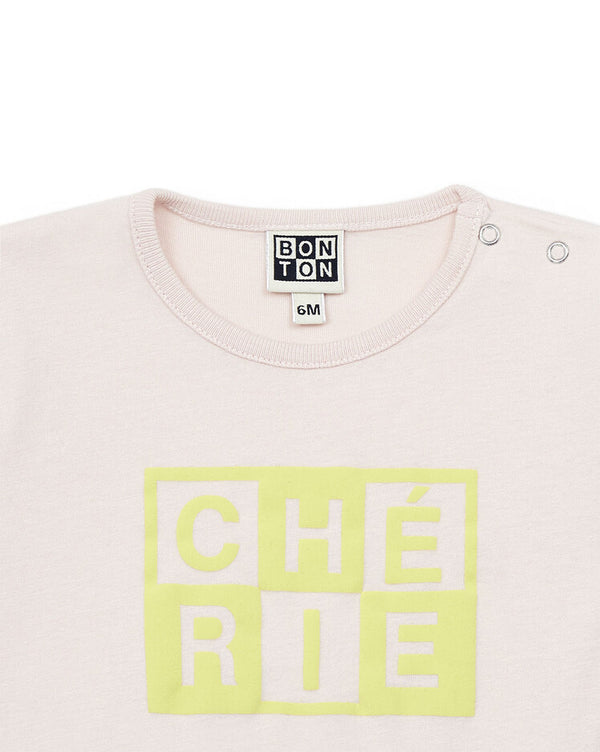 E22CHERIEBB T-SHIRT CHERIE MC BB - EAU DE ROSE